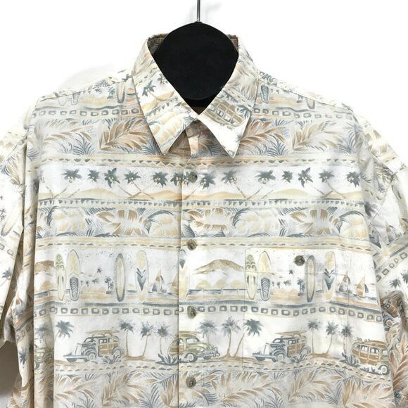 Campia Moda Casual Button Down Hawaiian Shirt Men's 2XL Tropical 100% Cotton - Picture 2 of 10